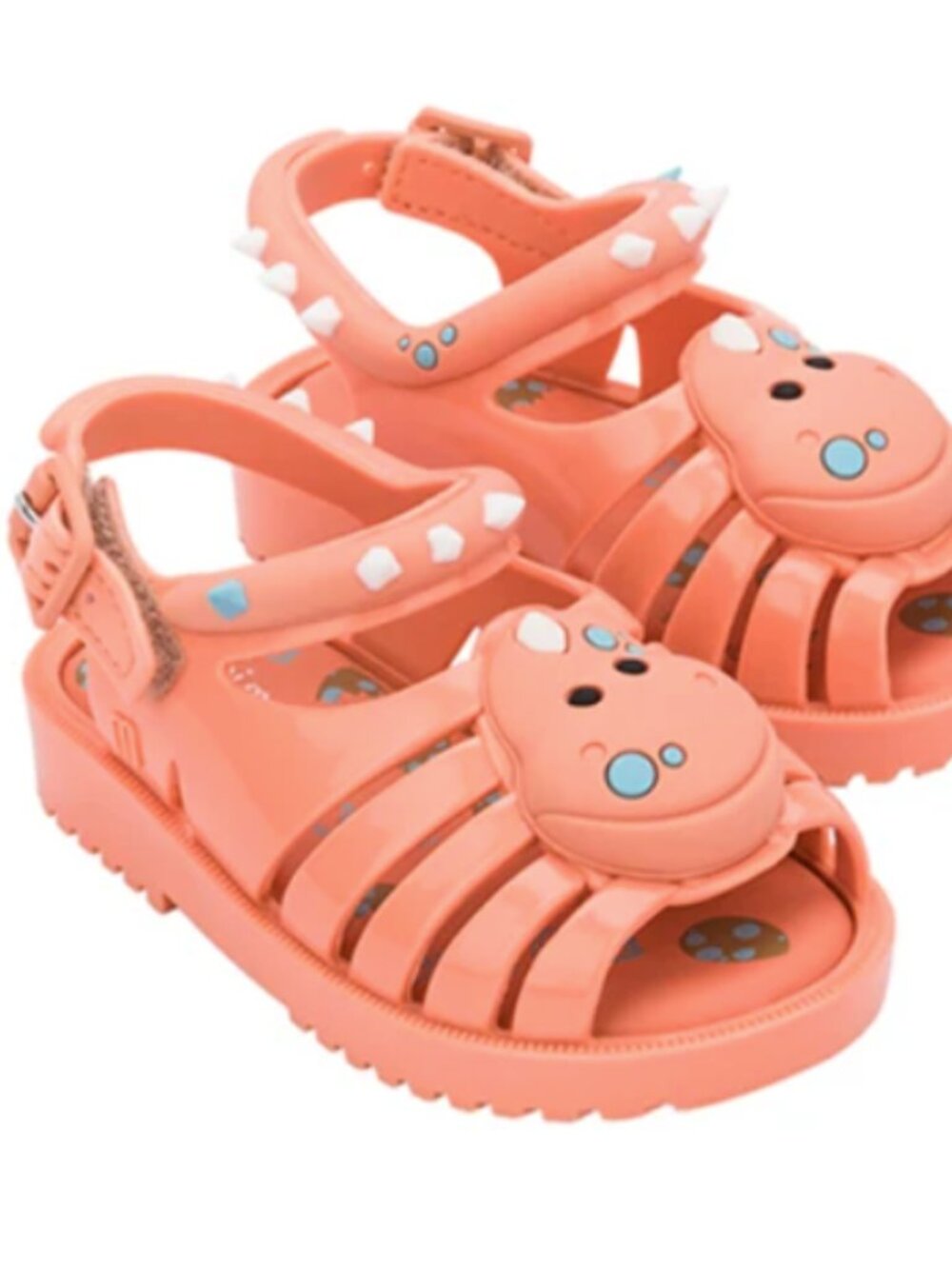 Mini Melissa | Francxs Dino Baby Orange Pink Coral Sandals | size 6